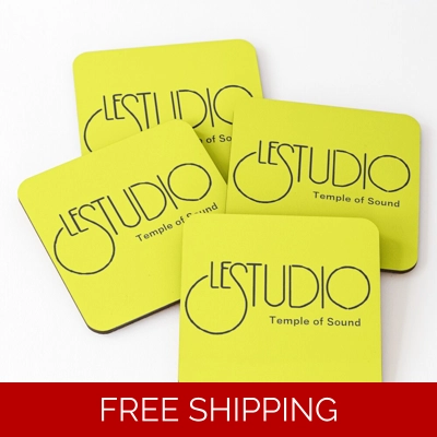 Coasters Yellow Black Logo TOS (set of 4)